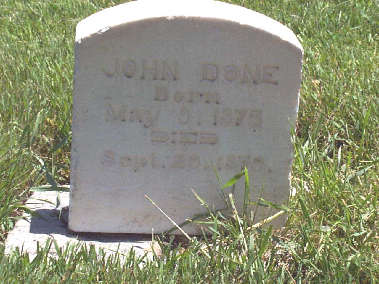 Picture of John Done Cemetery Marker