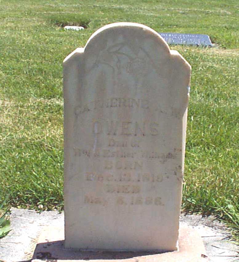 Picture of Catherine Owens Cemetery Marker
