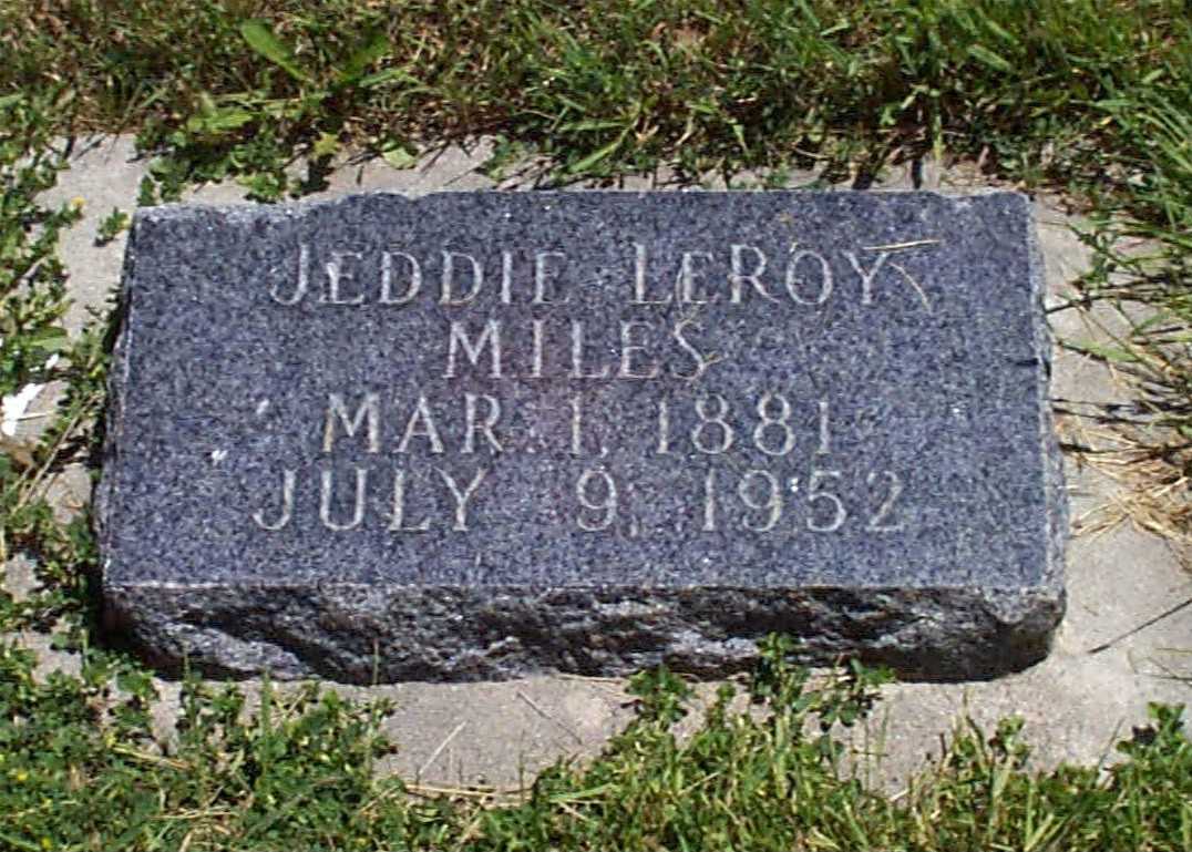 Jeddie Leroy Miles Headstone
