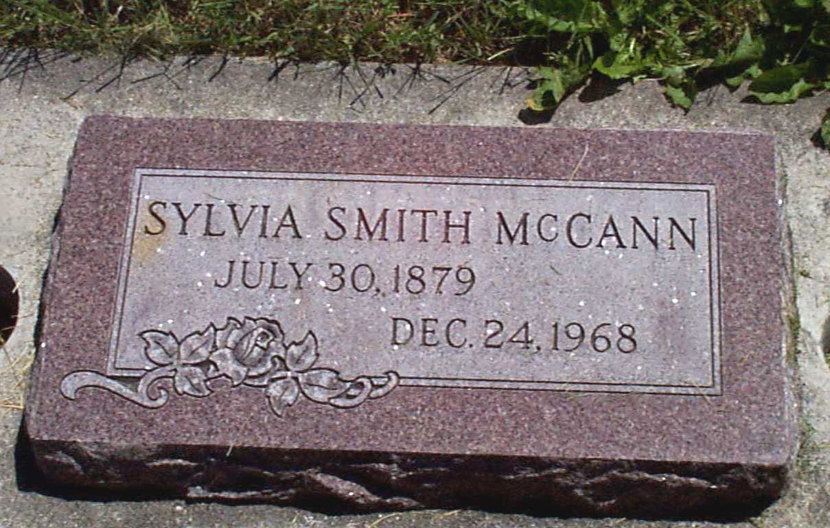 Picture of Sylvia Smith McCann Cemetery Marker
